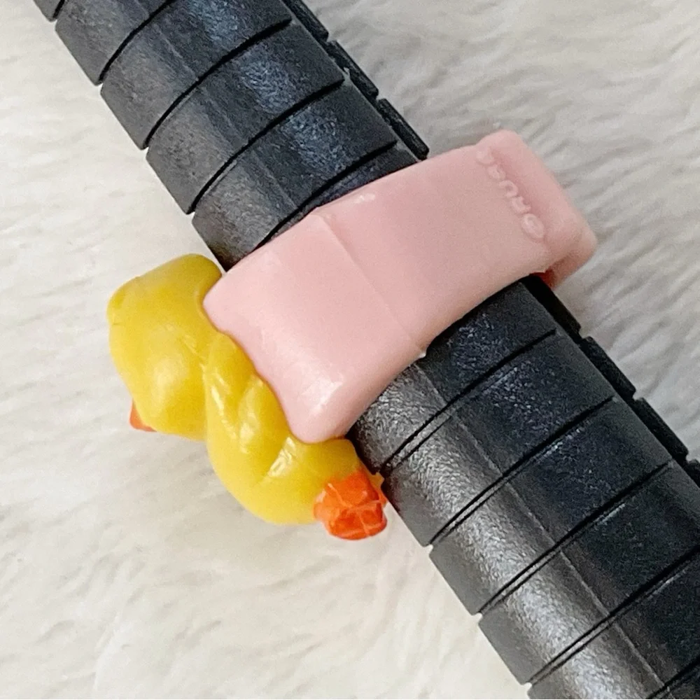 Vintage Russ Chick Ring Plastic Easter Novelty Pink Band